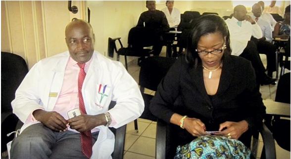 Doctors of the National Hospital Abuja, Nigeria at a lecture session, 2010.