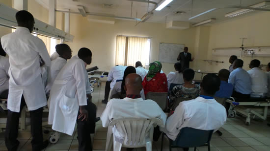 During the lecture, Dr. Tanimu provided an overview of how to investigate and manage gastrointestinal cases. This offered an update on the latest GI practices.